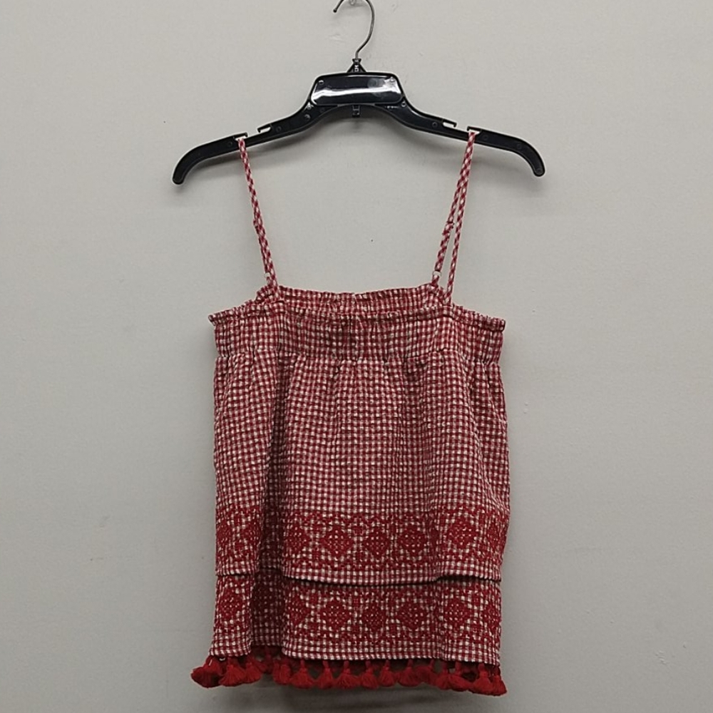 Eden Society Red/White Gingham Spaghetti Strap